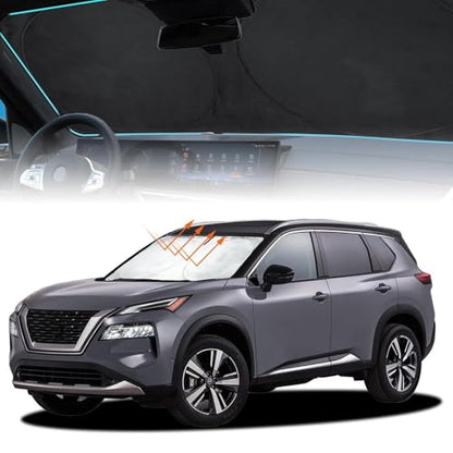 for Rogue Windshield Sun Shade Sunshade Foldable for Nissan Rogue 2014