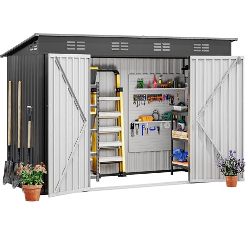 9x4ft Metal Outdoor Storage Shed