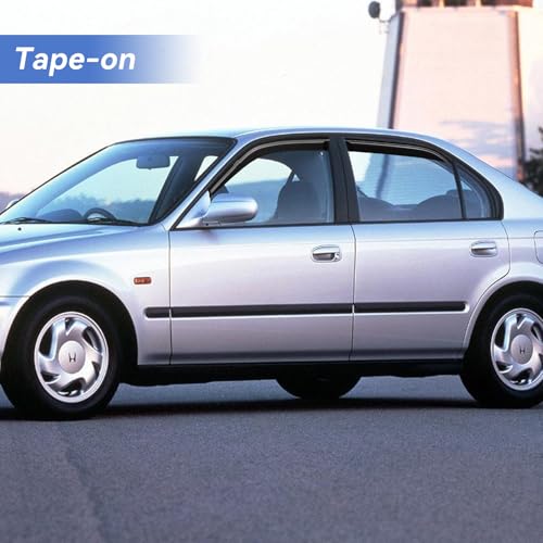 Window Visors Rain Guards for 1992 1993 1994 1995 Honda Civic Sedan (4 Count)