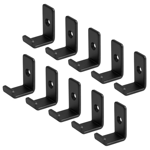 10 Pack Mini Black Steel Utility J Hook (10 Count)