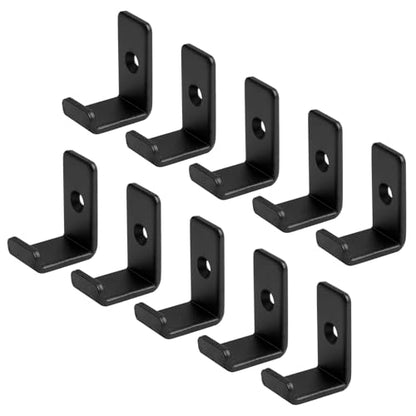 10 Pack Mini Black Steel Utility J Hook (10 Count)
