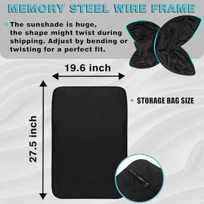 Foldable Roof Sunshade Compatible with 2026 2025 2024 Tesla Cybertruck Accessories Upgraded Heat Reflective Tech Accessories Sunroof Reflective Sun Shade