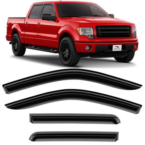 Tape on Extra Durable Rain Guards for Trucks Ford F (4 Count)