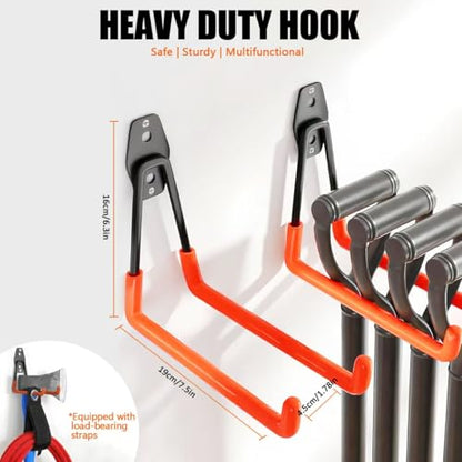 Heavy Duty Garage Storage Hooks 2 Pack Garage Tool Organizer Wall Mount (2 Count)