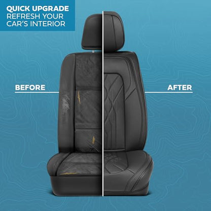Curated Mosaic Leather Seat Covers for Cars & SUVs (2 Count)