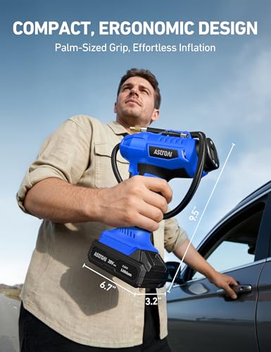 Cordless Tire Inflator Portable Air Compressor 160PSI 12VDC Battery