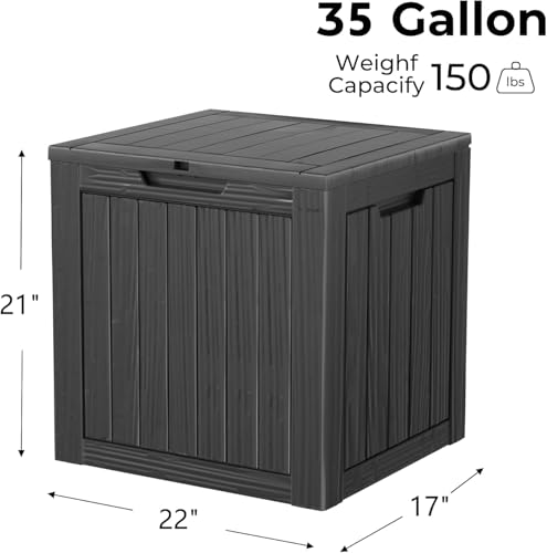 35 Gallon Lockable Resin Deck Box