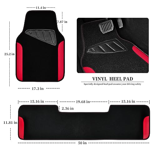 Waterproof Universal Faux Leather 3Pcs Car Floor Mats