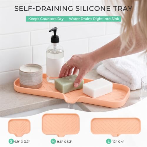 Silicone Soap Dish with Drain Spout