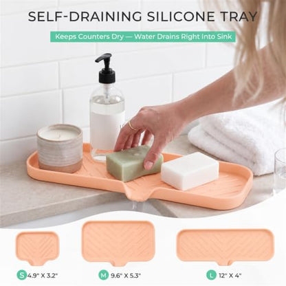 Silicone Soap Dish with Drain Spout