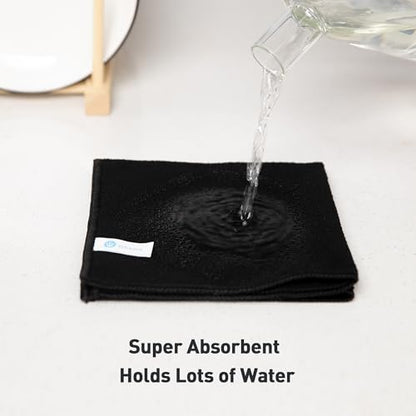 Black Microfiber Cleaning Cloth 13"x13" (12 Count)