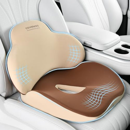 Seat Cushion and Lumbar Support Pillow for Car Office Chair