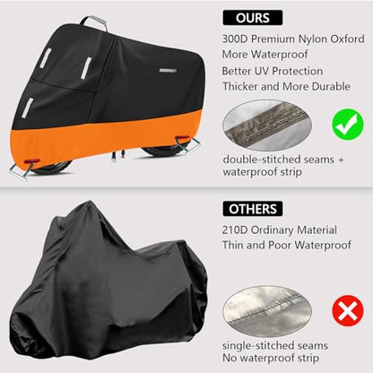 Motorcycle Covers Waterproof Outdoor Storage All Season UV