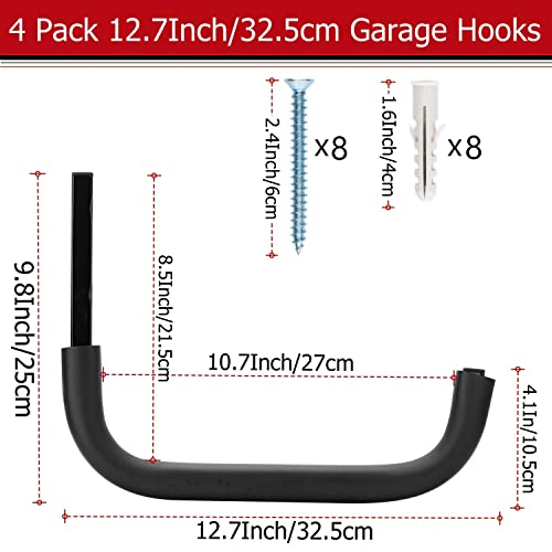 Large Garage Storage Hooks (4 Count)
