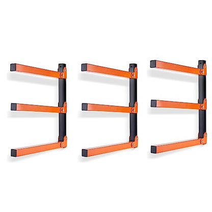 Wall Mount Wood Organizer and Lumber Storage Rack with 3