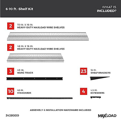 Heavy Duty Wall Shelf Kit for Garage
