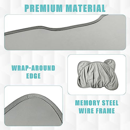 Foldable Roof Sunshade Compatible with Mustang Mach