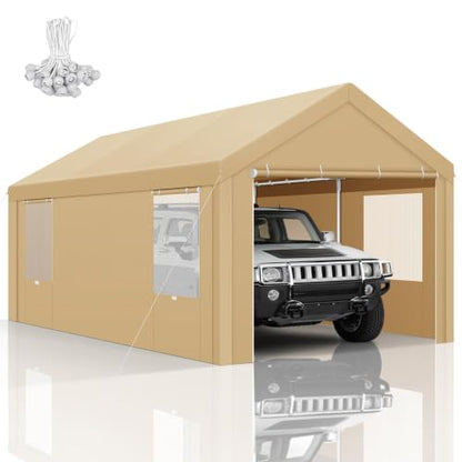 10x20 FT Heavy Duty Carport with Galvanized Frame