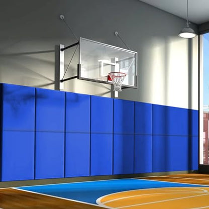 60" 72" High Gym Wall Padding 2" Thick Foam Basketball Court Wall Mount Protector for Garage Taekwondo Babyroom