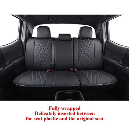 Custom Fit Tacoma Rear Car Seat Covers for Toyota Tacoma 2016 2017 2018 2019 2020 2021 2022 2023 Double Cab