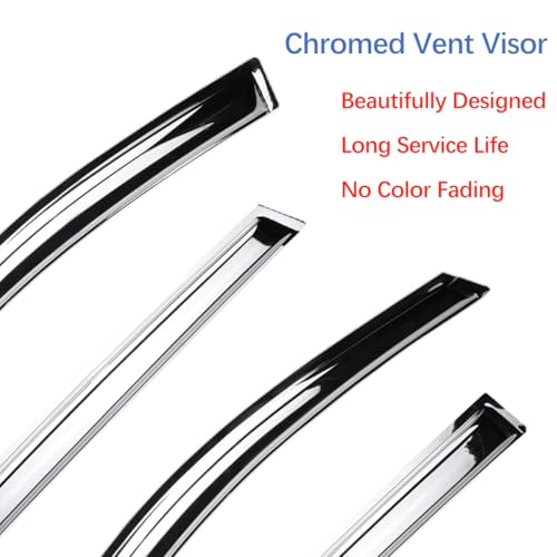 Extra Durable Outside Chrome Window Visor for 2013