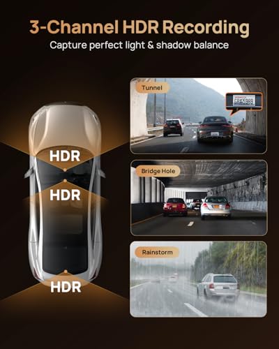 4K T800 3 Channel Dash Cam