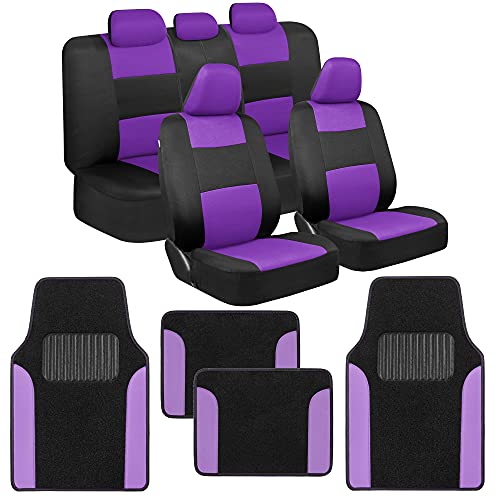 PolyPro Purple Car Seat Covers Full Set with 4