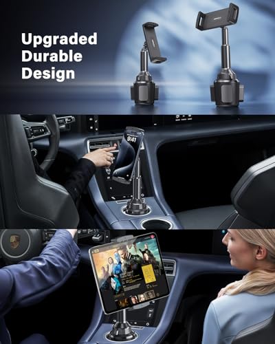 Sturdy Cup Holder Tablet Mount for Car