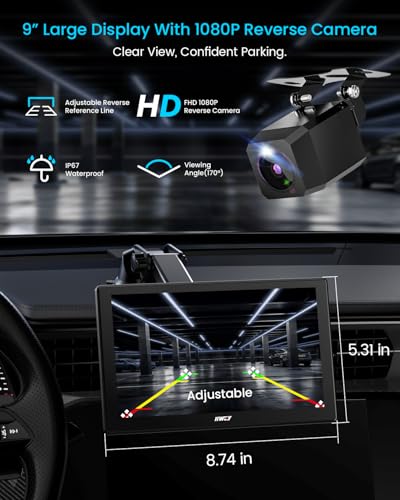 IK5 9" Wireless Apple CarPlay & Android Auto Screen