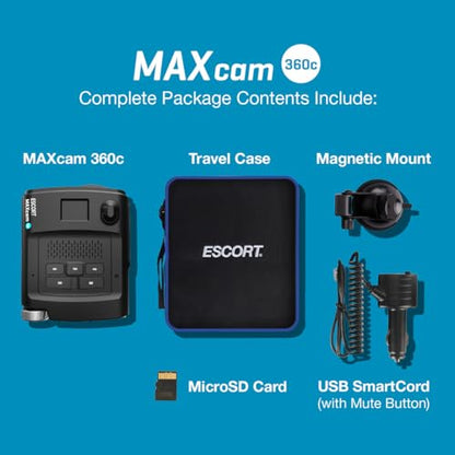 MAXcam 360c Laser Radar Detector and Dash Camera