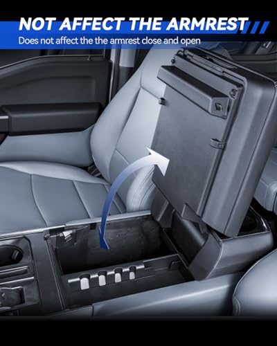 Ford F250 Armrest Cover for 2023 2024 2025 2026 Ford F250 F350 F450 Super Duty Accessories Center Console Middle Lid Pad Protector for Car Elbow Rest