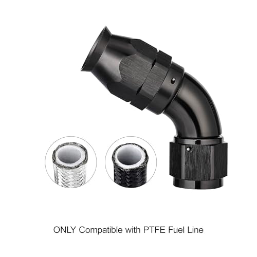 PTFE One Piece Full Flow End Hose Fitting Aluminum
