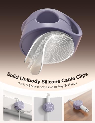 8 Pack Silicone Cord Organizer Magnetic Cable Clips (8 Count)