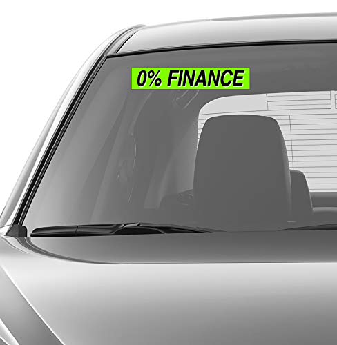 Ez line Vinyl Windshield Stickers 3 Dozen 15 Inch Chartreuse Slogan Dealership Pro Pack for Car Lots (36 Count)
