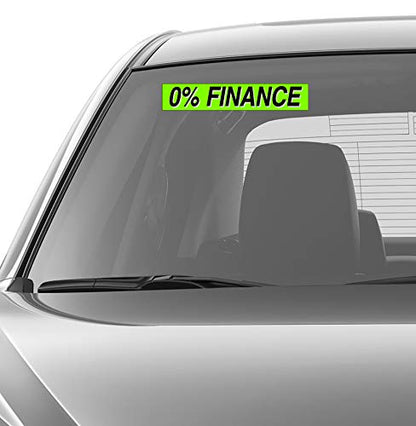Ez line Vinyl Windshield Stickers 3 Dozen 15 Inch Chartreuse Slogan Dealership Pro Pack for Car Lots (36 Count)