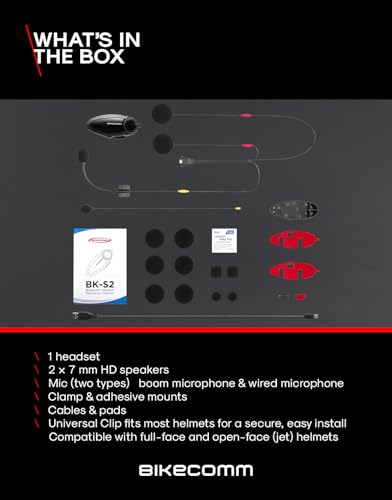 BK S2 Motorcycle Bluetooth Headset Intercom