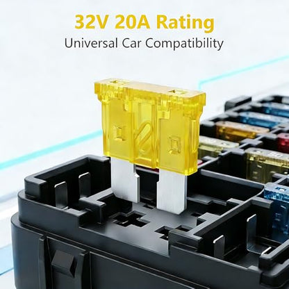 80Pcs) 20 Amp Standard Fuse, 20A Car Blade Fuses for Car/RV/Truck/SUV/Motorcycle/Boat (80 Count)