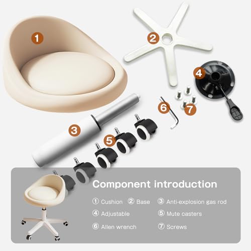 Rolling Stool Low Backrest