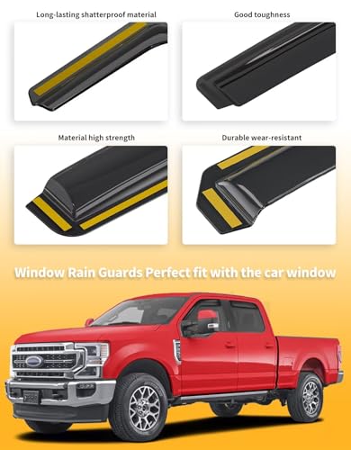 Window Rain Guards for Ford F150 2015 (4 Count)
