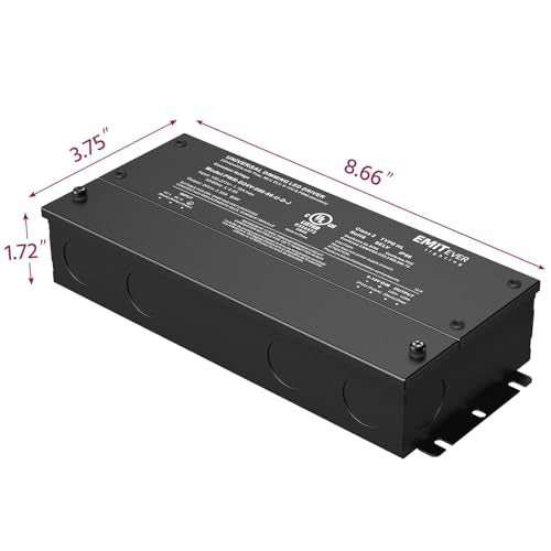 80W 24V 5-in-1 Dimmable LED Driver,AC 110-277V to DC Power Supply