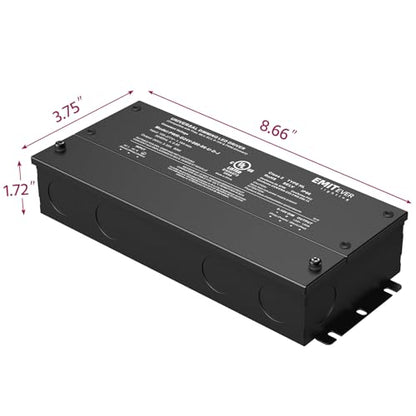 80W 24V 5-in-1 Dimmable LED Driver,AC 110-277V to DC Power Supply