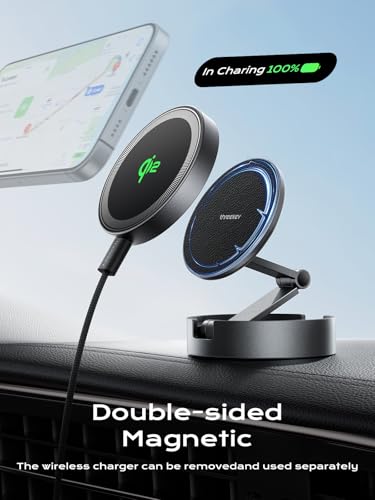 Magnetic Car Mount Charger Lite Qi2 15W Fast Wireless Charging