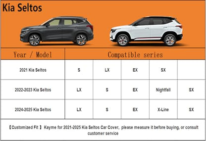 6 Layers SUV Car Cover Custom Fit for Kia Seltos（2019