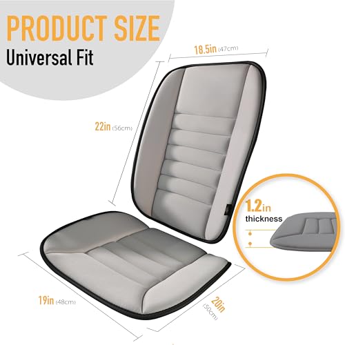 Car Seat Cushion with Back Support Pillow (2 Count)