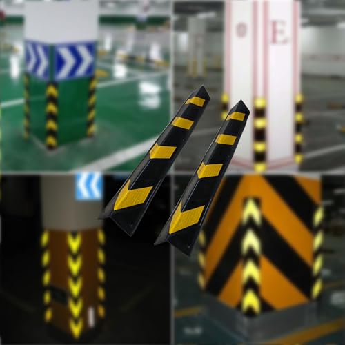 6 Pack 27" Rubber Corner Guard Protector for Parking Column Lot Garage Wall (6 Count)