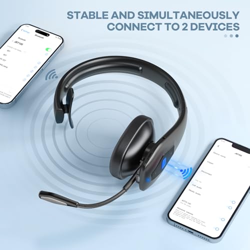 JBT100 Trucker Bluetooth Headset with Dual Mic Noise Canceling