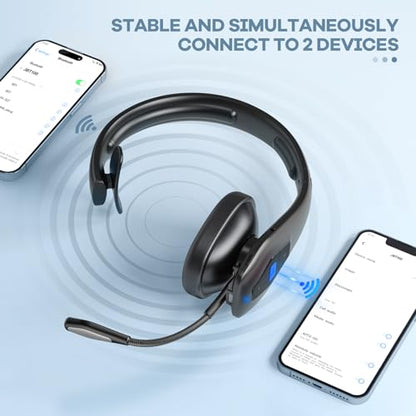JBT100 Trucker Bluetooth Headset with Dual Mic Noise Canceling