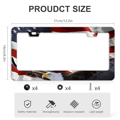 American Flag Eagle License Plate Frames