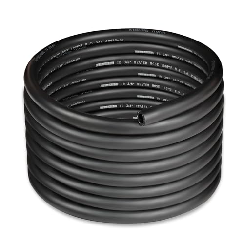 3 8" Heater Hose Coolant Radiator Straight 100PSI SAE 20R3 20FT Black