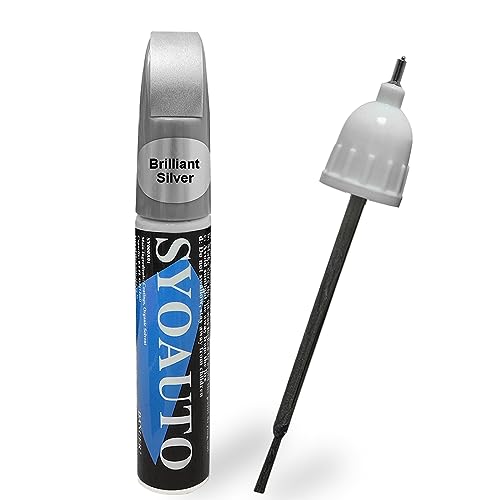 Brilliant Silver K23 Touch Up Paint Fit for Nissan Auto Touch up Paint Scratch Repair Pen Brush and Tip 2 in 1 Brilliant Silver